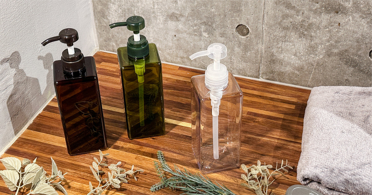 [ネセクト] シャンプーボトル ディスペンサー 大容量650ml クリア3本セット ラベルシート付属 詰め替えボトルシンプルデザイン ホテル プッシュ式 [1年保証] - 画像9