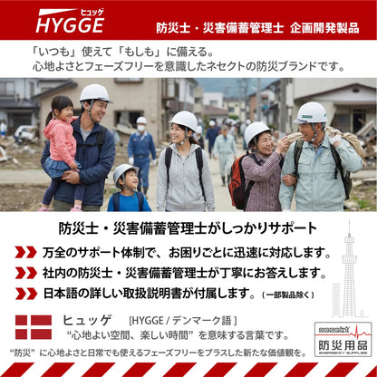 [ネセクト]【防災グッズ大賞2026 大賞受賞】ヒュッゲ フレックスウォーターバッグ 10L 給水バッグ 洗える 背負える 折りたたみ トリプルジップ 自立式 給水コック付 食品衛生法適合 [日本国内企画品 1年保証] - 商品説明画像7