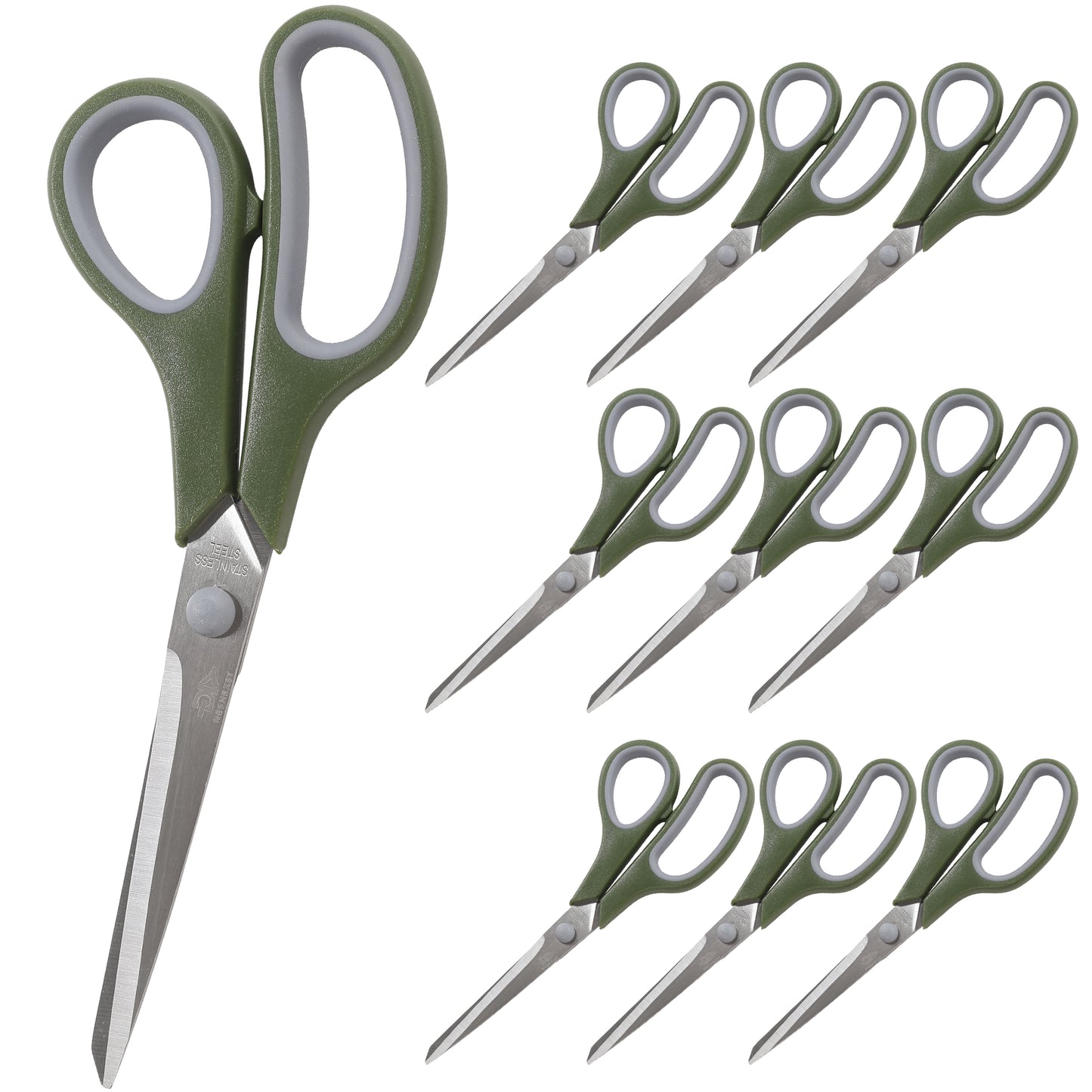 [ネセクト] ステンレスはさみ プロフェッショナル 全長210mm エラストマーグリップ シンプルデザイン 業務用[1年保証]