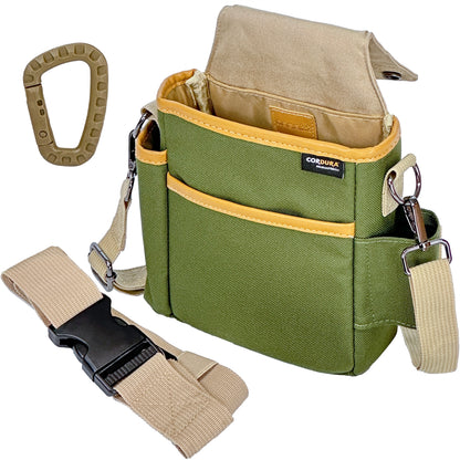 [ネセクト] CORDURA 3WAY ツールポーチ 腰袋 カラビナ付 作業用ポーチ 工具入れ キャンプ アウトドア [1年保証]