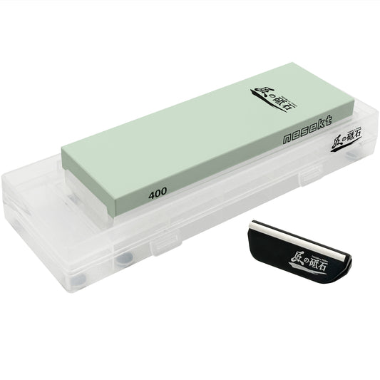 [ネセクト] 匠の砥石 S-Basic Set  砥石 高品質コランダム砥石 刃こぼれ修復 鏡面仕上げ 切れ味回復 包丁砥ぎ 砥石台兼用プラスチックケース＆角度固定ガイド付属  [日本国内企画品 1年保証]