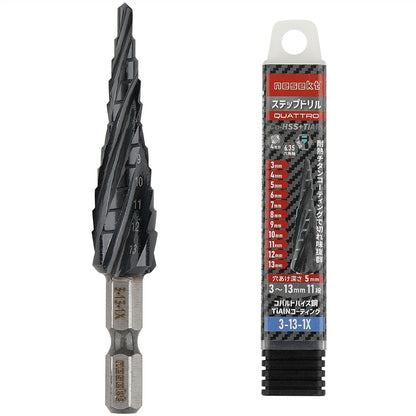 [ネセクト] ステップドリル 6.35mm六角軸 チタンコーティング インパクト対応[1年保証]