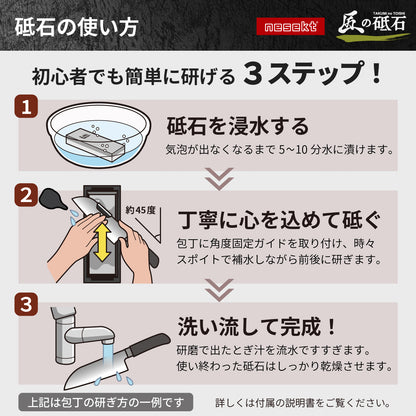 [nesekt] ネセクト 砥石 匠の砥石 W-Complete Set #400/#1000 両面 粗砥 高硬度コランダム 刃こぼれ修復 包丁砥ぎ 角度固定ガイド,給水スポイト,専用ケース付属 [日本国内企画品]