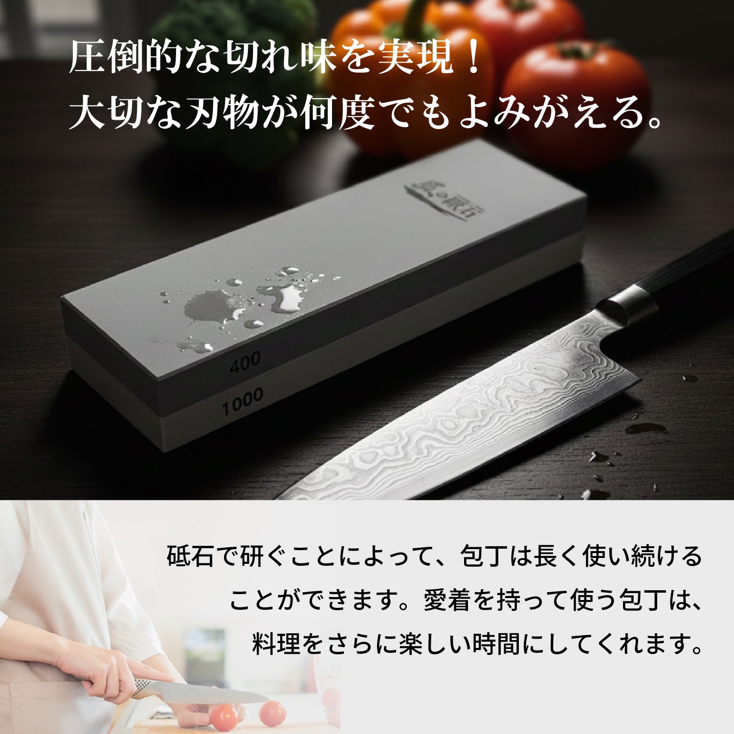 [nesekt] ネセクト 砥石 匠の砥石 W-Complete Set #400/#1000 両面 粗砥 高硬度コランダム 刃こぼれ修復 包丁砥ぎ 角度固定ガイド,給水スポイト,専用ケース付属 [日本国内企画品]
