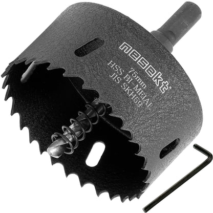 [ネセクト]バイメタルホールソー プロフェッショナル JIS SKH59 HSS鋼センタードリル 不等ピッチ刃 高速切削＆高耐久[日本国内企画品]