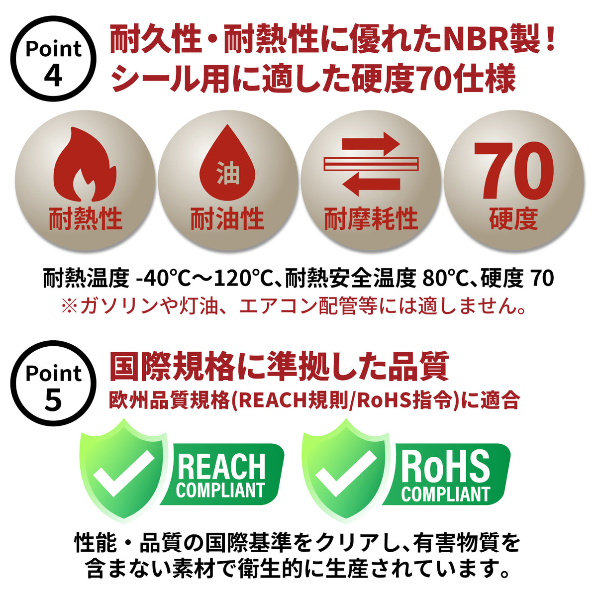 [nesekt] ネセクト NBR70 Oリングセット 247ピース 30種類 ゴムパッキン 耐熱 耐油 3連分割ケース入り [1年保証] - 画像8
