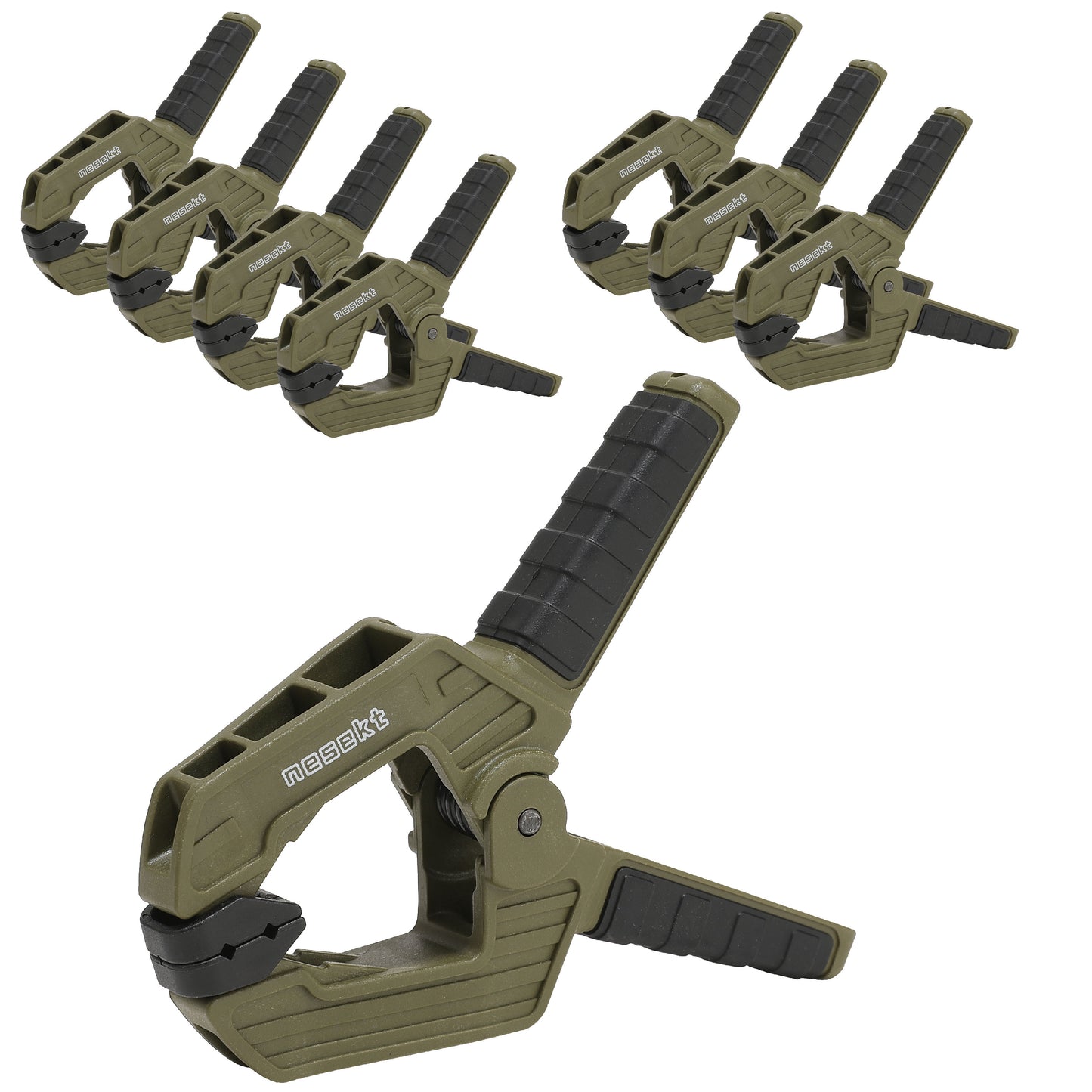 [ネセクト] スプリングクランプ  超強力 幅広フレキシブルパッド 木工DIY キャンプ タープ [日本企画1年保証]