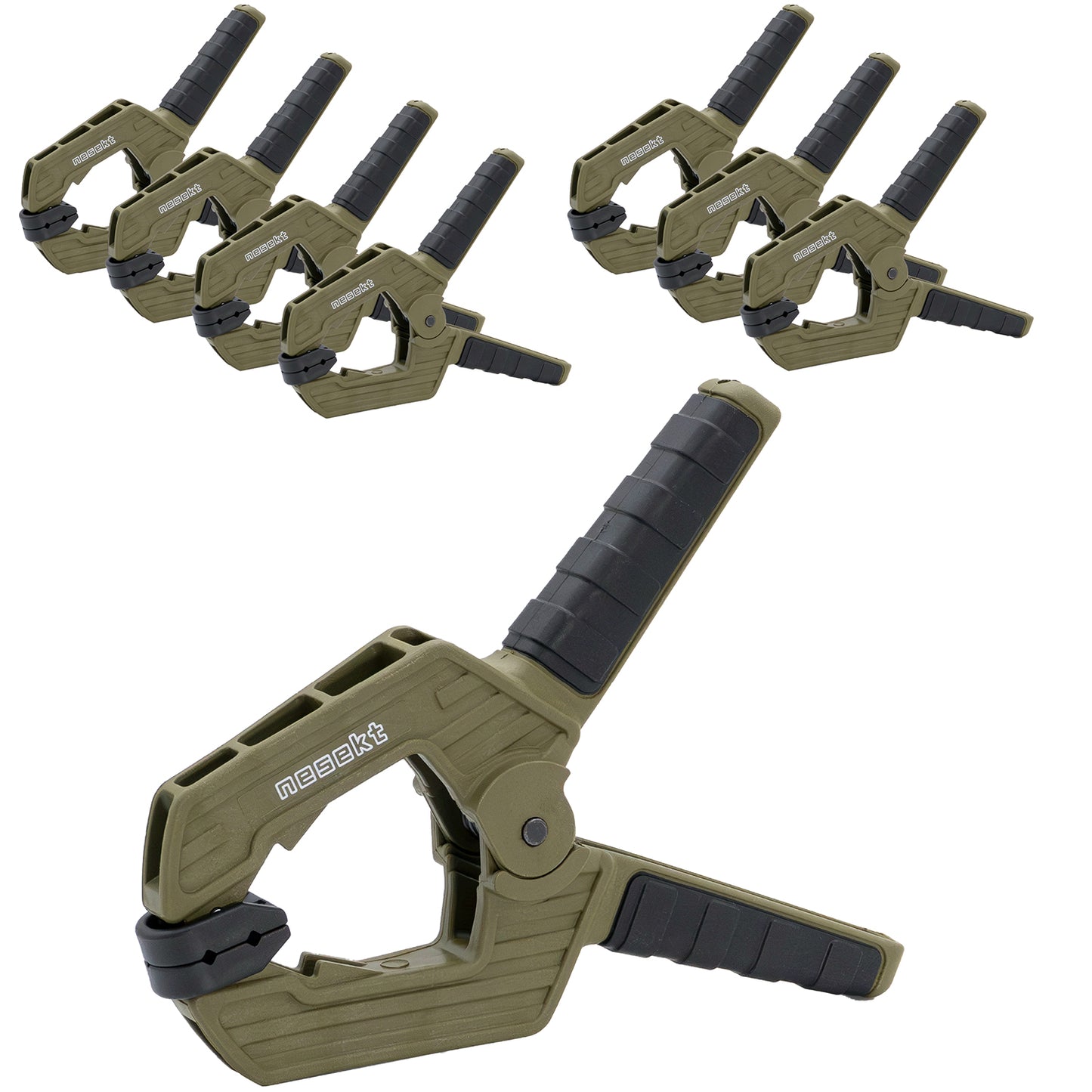 [ネセクト] スプリングクランプ  超強力 幅広フレキシブルパッド 木工DIY キャンプ タープ [日本企画1年保証]