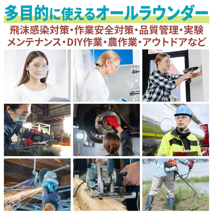 [ネセクト] 保護メガネ クリア 防��加工 防塵 安全ゴーグル ポリカーボネート製 安全保護具 感染予防 作業用 [1年保証] - 画像4